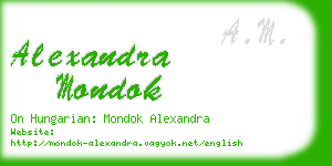 alexandra mondok business card